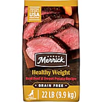Merrick Grain Free Healthy Weight Recipe Premium, Weight Management  Wholesome and Natural Kibble Dry Dog Food