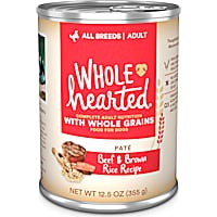 WholeHearted Beef & Brown Rice Recipe Pate with Whole Grains Wet Dog Food