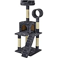 Go Pet Club Gray Cat Tree Condo with Sisal Covered Posts