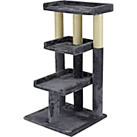 Go Pet Club Classic Gray Cat Tree Steps with Sisal Covered Posts
