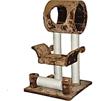 Go Pet Club Brown Cat Tree Scratcher Condo with Sisal Covered Toys