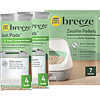 Purina Tidy Cats Breeze Cat Litter System Refill Pack with Ion Cat litter Pads and Zeolite Pellet Cat Litter