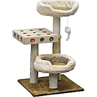 Go Pet Club IQ Busy Box Cat Scratching Post with Padded Perches SF064