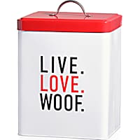 Amici Home Live Love Woof Metal Canister for Pets