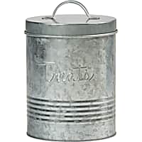 Amici Home Retro Treats Canister Galvanized for Pets