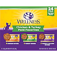 Wellness Complete Health Chicken & Turkey Pate Favorites Variety Pack Wet Adult Cat Food