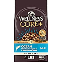 Wellness CORE+ Grain Free High Protein Ocean Whitefish, Herring & Salmon with Freeze Dried Pieces Recipe Dry Dog Food
