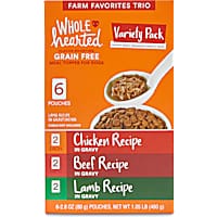 WholeHearted Grain-Free Farm Favorites Trio Gravy Puree Dog Meal Topper Variety Pack