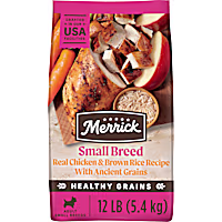 Merrick Healthy Grains Wholesome and Natural Kibble, Small Breed Recipe Premium Dry Dog Food for Small Dogs