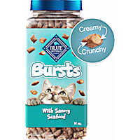 Blue Buffalo Bursts Great for Training Savory Seafood Crunchy & Creamy Cat Treats