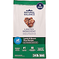 Natural Balance Limited Ingredient Puppy Dry Dog Food with Healthy Grains Lamb & Brown Rice Recipe