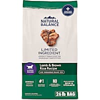 Natural Balance Limited Ingredient Large Breed Adult Dry Dog Food with Healthy Grains Lamb & Brown Rice Recipe