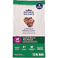 Natural Balance Limited Ingredient Small-Breed Adult Dry Dog Food with Healthy Grains Lamb & Brown Rice Recipe