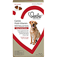 HomeoPet Verde Canine Multi Vitamin with Natural Herbs Tasty Herbal Chews Supplement for Dogs