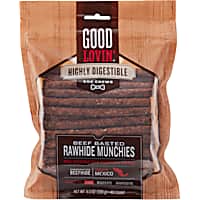 Good Lovin' Highly Digestible Beef Basted Rawhide Munchies Dog Treats