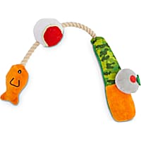 Leaps & Bounds Nice Catch Fishing Pole Plush Dog Toy