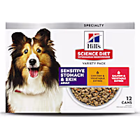 Hill's Science Diet Adult Sensitive Stomach & Sensitive Skin Chicken & Salmon Canned Dog Food Variety Pack