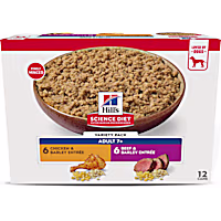 Hill's Science Diet Chicken, Beef Senior 7+ Canned Dog Food Variety Pack