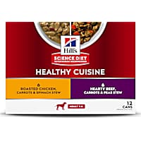 Hill's Science Diet Healthy Cuisine Chicken, Beef Adult Canned Dog Food Variety Pack