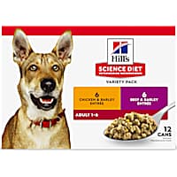 Hill's Science Diet Chicken, Beef Adult Canned Dog Food Variety Pack