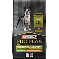 Purina Pro Plan Weight Management Shredded Blend Chicken and Rice Formula Small Breed Dry Dog Food