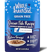 WholeHearted All Life Stages Grain-Free Ocean Fish Recipe Morsels in Extra Gravy Wet Cat Food