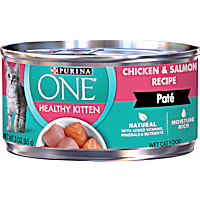 Purina ONE Grain Free Healthy Chicken & Salmon Recipe Pate Wet Kitten Food