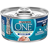 Purina ONE Natural Grain Free Vibrant Maturity 7+ Chicken & Ocean Whitefish Recipe Senior Pate Wet Cat Food