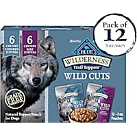 Blue Buffalo Wilderness Wild Cuts Chicken & Beef Wet Dog Food Toppers Variety Pack
