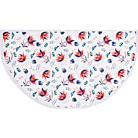 EveryYay Table Manners White Floral-Print Coated-Canvas Placemat for Pets