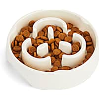 EveryYay Take It Slow White Slow Feeder Pet Bowl