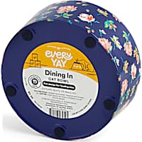 EveryYay Dining In Navy Floral-Print Melamine Cat Bowl