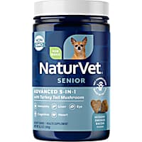 NaturVet Hickory Smoked Bacon Flavor, Advanced 5-In-1 Senior Supplement for Dogs