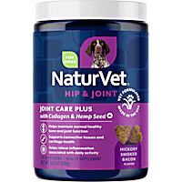NaturVet Hickory Smoked Bacon Flavor, Joint Care Plus with Hemp Seed Hip & Joint Supplement for Dogs