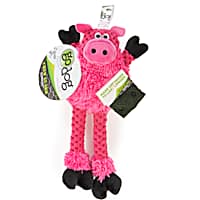 goDog Checkers Skinny Pig Plush Dog Toy