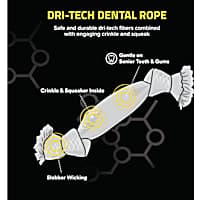 Playology Dri-Tech Peanut Butter Scent Dental Rope Dog Toy