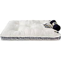 Dogs Rocks 2PC Gray Tufted Pet Bed with Blanket