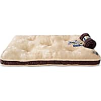 Dogs Rocks 2PC Brown Burlap Tufted Pet Crate Mat