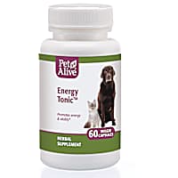 PetAlive Energy Tonic Veggie Capsules Natural Herbal Supplement Promotes Energy & Vitality for Pets