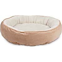 EveryYay Snooze Fest Tan Textured Round Cat Bed