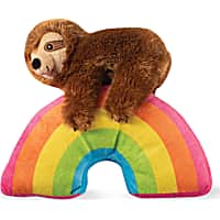 PetShop by Fringe Studio Sloth On A Rainbow Plush Dog Toy