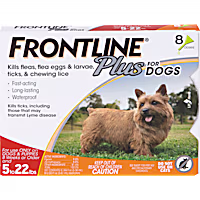FRONTLINE Plus Flea & Tick Spot Treatment for Small Breed Dogs 5 - 22 lbs. (Orange)