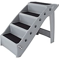 PETMAKER Folding Plastic Gray Pet Stairs