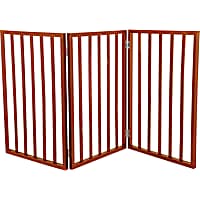 PETMAKER Freestanding Wooden Mahogany Pet Gate