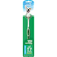 TropiClean Fresh Breath Triple Flex Toothbrush for Small & Medium Dogs
