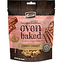 Merrick Oven Baked Cowboy Cookout Recipe with Real Beef and Bacon Natural, Crunchy Bag of Bacon Treats for Dogs