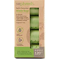 So Phresh Earth-Conscious 38% USDA Certified Biobased Content With Prints Dog Waste Bags