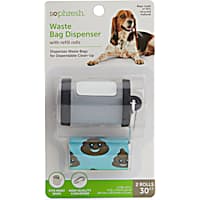So Phresh Black & Clear Dog Waste Bag Dispenser with Poop Face Refill Rolls