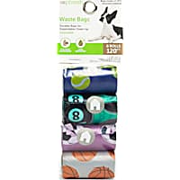 So Phresh Multicolor Sports-Print Unscented Dog Waste Bags