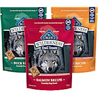 Blue Buffalo Blue Wilderness Biscuits, Duck, Turkey & Salmon Recipes Trail Dog Treats Variety Pack